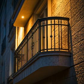 Premium balcony detail at Amelia Estate II